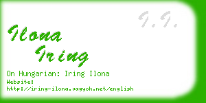 ilona iring business card